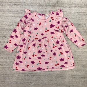 Tucker and Tate pink dress with cherries and flowers. Size 12 months